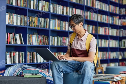 Preview: Asian Student in Library