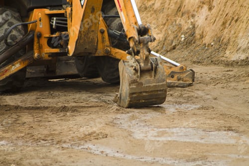 Preview: Industrial excavator working outdoors