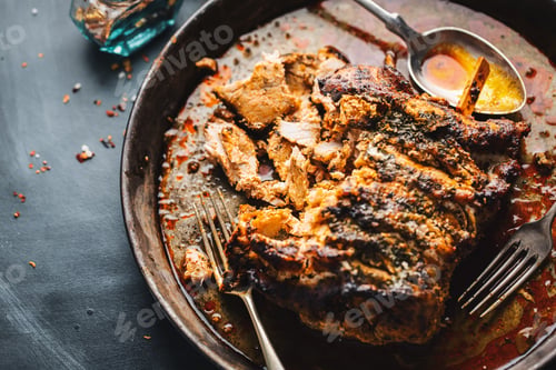 Preview: Baked pork with spices and herbs