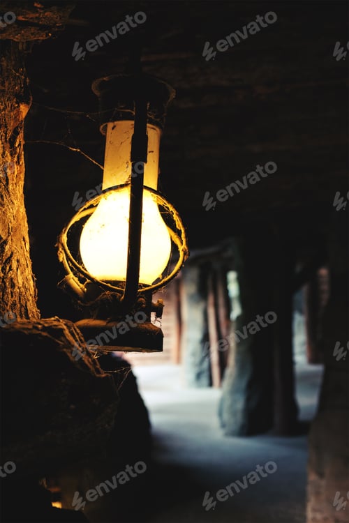 Preview: Old lamp in a mine