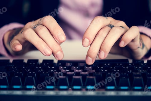 Preview: Business person typing
