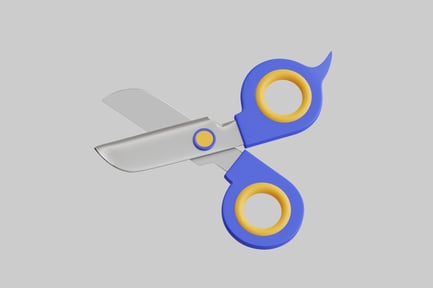 Preview: Office scissors with blue handles