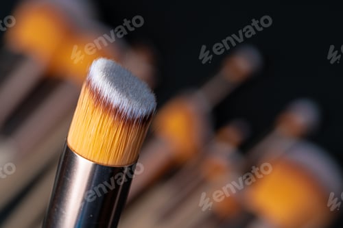 Preview: Professional dark make up brush, close up