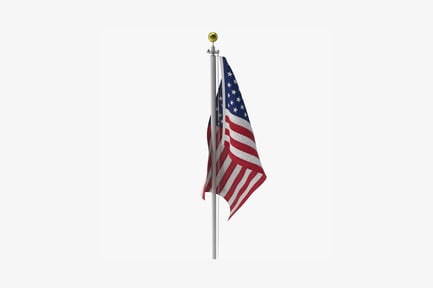 Preview: American flag with twelve stars and stripes