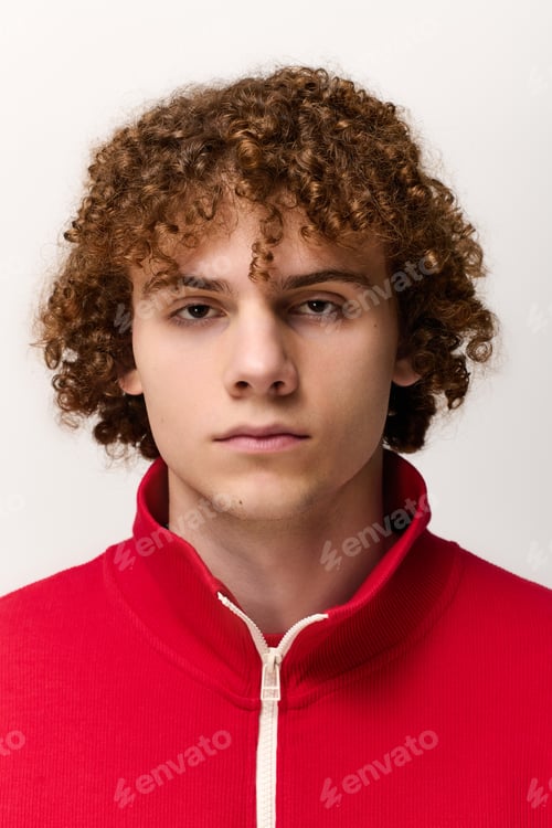 Preview: Stylish teenager showcasing active pose with unique flair in modern attire