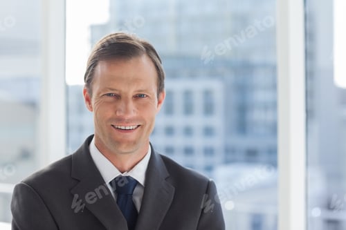 Preview: Smiling Businessman Standing In His Office