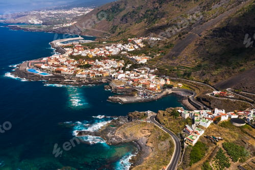 Preview: Beach in Tenerife, Canary Islands, Spain.Aerial view of Garachiko in the Canary Islands