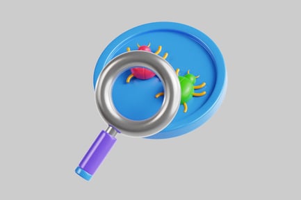 Visualização: Lupa com insetos