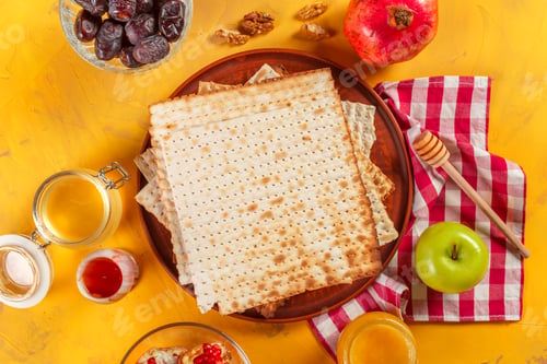 Preview: traditional Jewish kosher matzo for Easter pesah