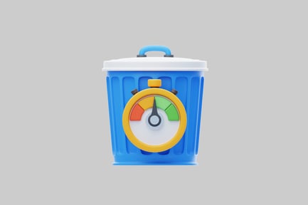 Preview: Financial waste trashcan icon