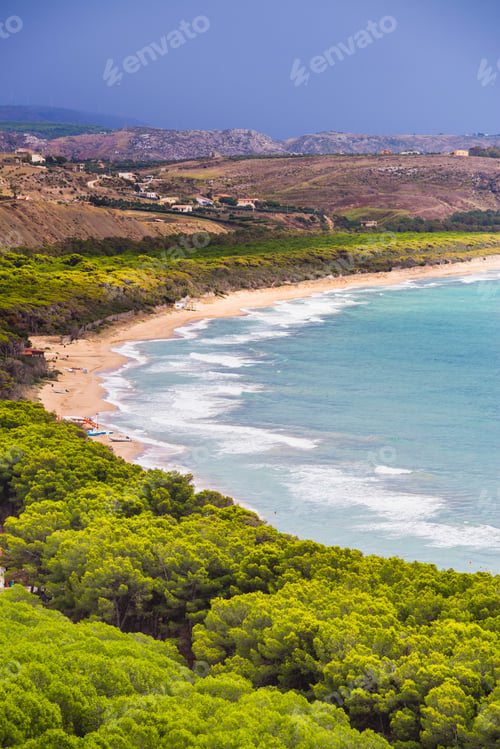 Preview: Sicily, Capo Bianco Beach and the Mediterranean Sea in the Province of Agrigento, Sicily, Italy, Eur