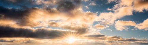 Preview: Beautiful clouds and colorful sunset sky in the evening
