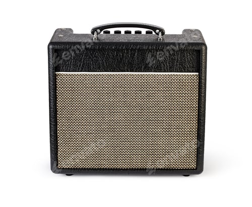 Preview: Guitar amplifier isolated on white background with texture