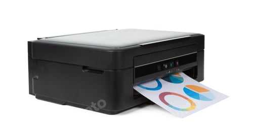 Preview: Multi purpose home printer isolated on white background
