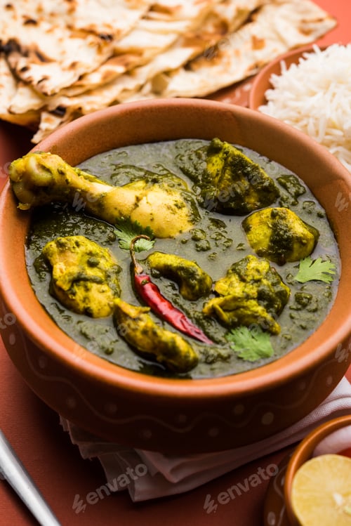 Preview: Palak or spinach Chicken or Murg Saagwala is an Indian non-vegetarian recipe