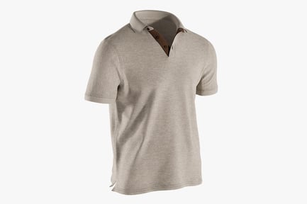 Preview: Heathered Jersey Polo Shirt for Men