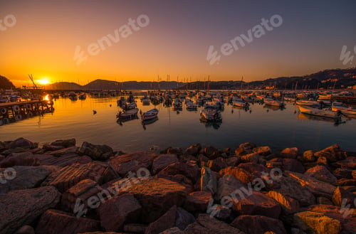 Preview: Italian Riviera Marina at Sunset