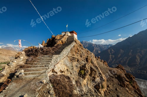 Preview: Dhankar gompa (monastery). Dhankar, Spiti valley, Himachal Pradesh, India