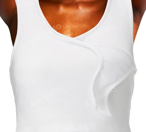 Vista previa: Woman's torso with shirt close up