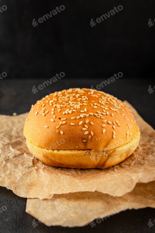 Preview: Bun burger puffy soft buns baking fresh delicious gourmet food background food