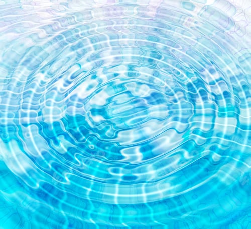 Preview: Blue abstract background with water ripples and bubbles