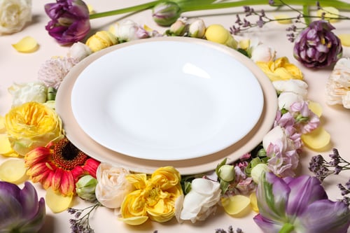 Preview: Concept of spring season beautiful table setting