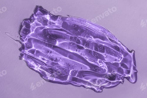 Preview: Hyaluronic acid texture, cosmetic product closeup with tiny bubbles. Glycerin or gel smear smudge