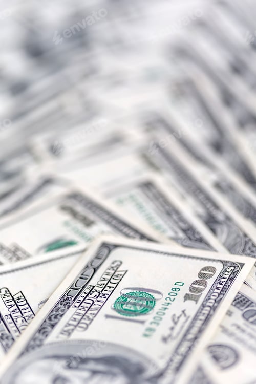 Preview: Hundred Dollar Bills in Abstract Pattern