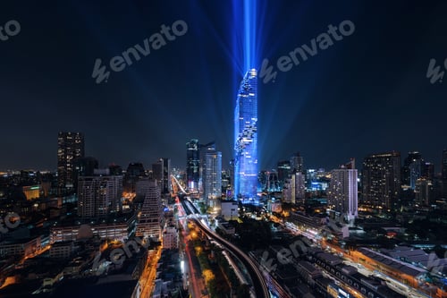 Preview: Bangkok Downtown. Thailand. Financial district and business in urban city in Asia.