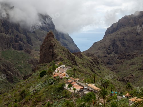 Preview: Tranquil village situated in a picturesque Masca, Tenerife, Spain surrounded by mountains