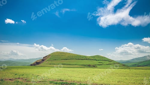 Preview: landscape with mountains and sky