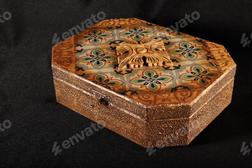 Preview: handmade decorative small wooden chest