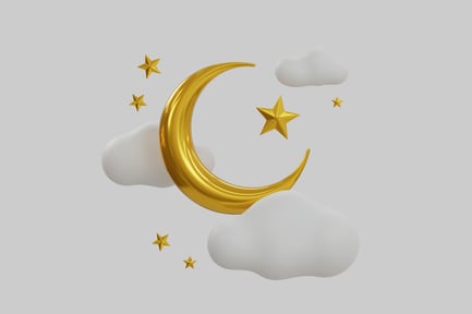 Preview: Crescent Moon and Stars