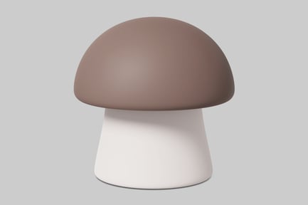 Preview: Abstract mushroom with light brown cap and white stem