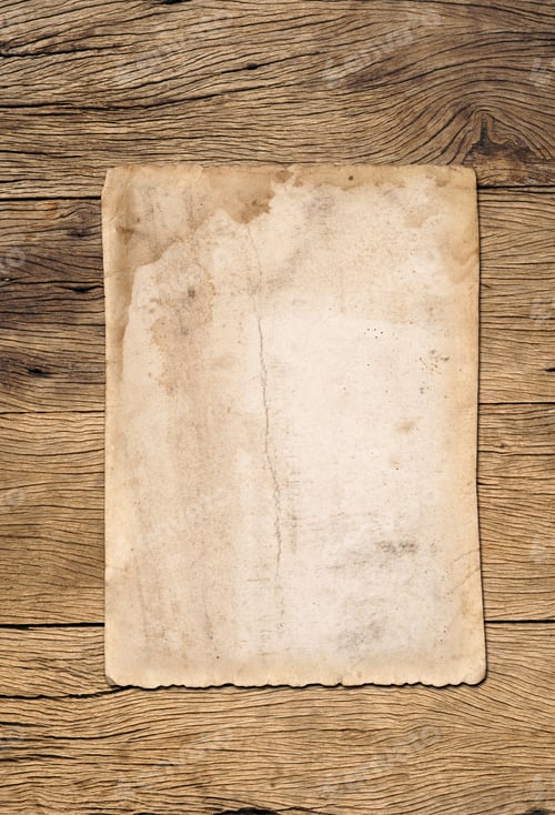 Preview: Old paper texture background on wood board