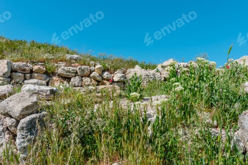 Preview: Old Ruins Of A Brick- Stone Walls Of The Ancient City. National Archaeological Park.