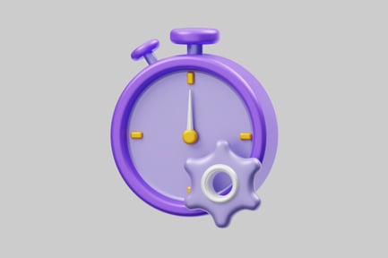 Preview: Business clock with gear cog