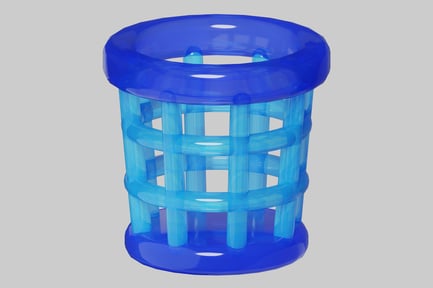 Preview: Blue Plastic Waste Basket