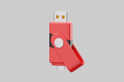 Aperçu: Clé USB pivotante rouge