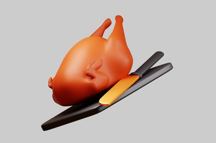 Vorschau: Brathähnchen und zwei Messer