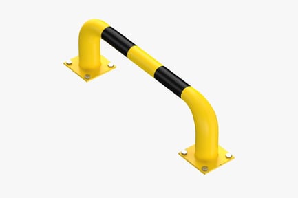 Preview: Arch Parking Bollard - Yellow and Black Safety Barrier