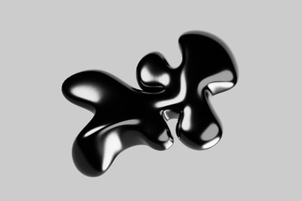 Preview: Abstract black shape with a smooth surface