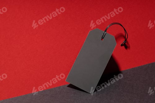Preview: Elegant Tag on Red and Black Background