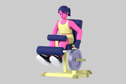 Preview: Gym woman leg extension exercise