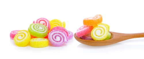Preview: Jelly sweet, flavor fruit, candy dessert colorful on sugar.