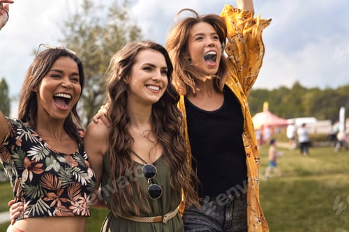 Preview: Group of women dancing at music festival
