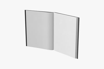 Vista previa: Cuaderno de bocetos grande encuadernado en blanco