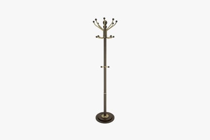 Preview: Metal coat stand with circular base and six hooks