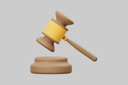 Preview: Cartoon gavel with striking block