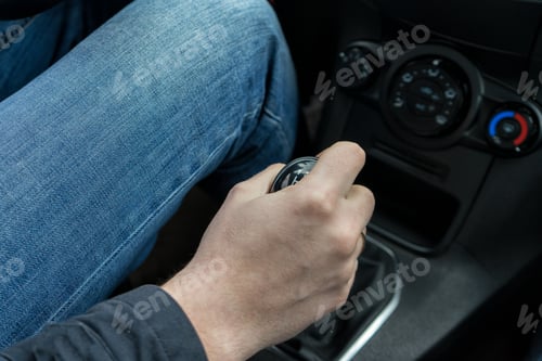 Preview: man's Hand Changing Gear While Driving